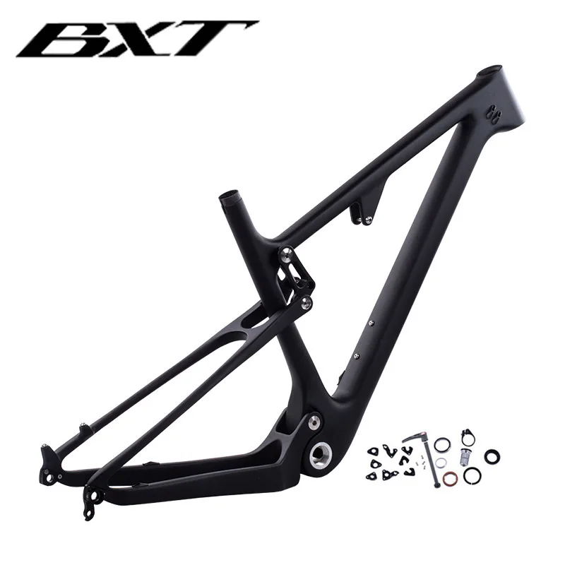 BXT NEW Fashion Full Suspension Boost T1000 Carbon 29er Mountain Bike Frameset Disc Brake Carbon fiber MTB bicycle Frame