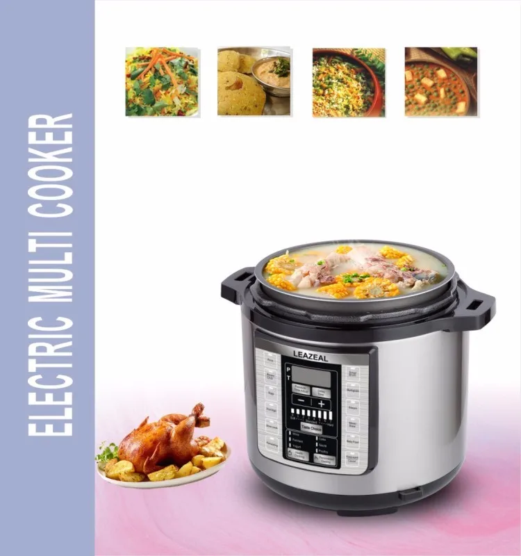 Crock Pot Electric Pressure Cooker Stainless Steel Pot Electric 9 in 1 Electric Slow Cooker