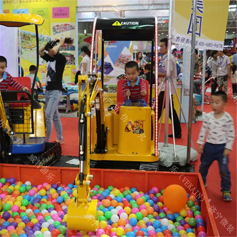 Interesting High Quality Entertainment Amusement Playground Mini Kids Electric Rides Children Excavator for Sale