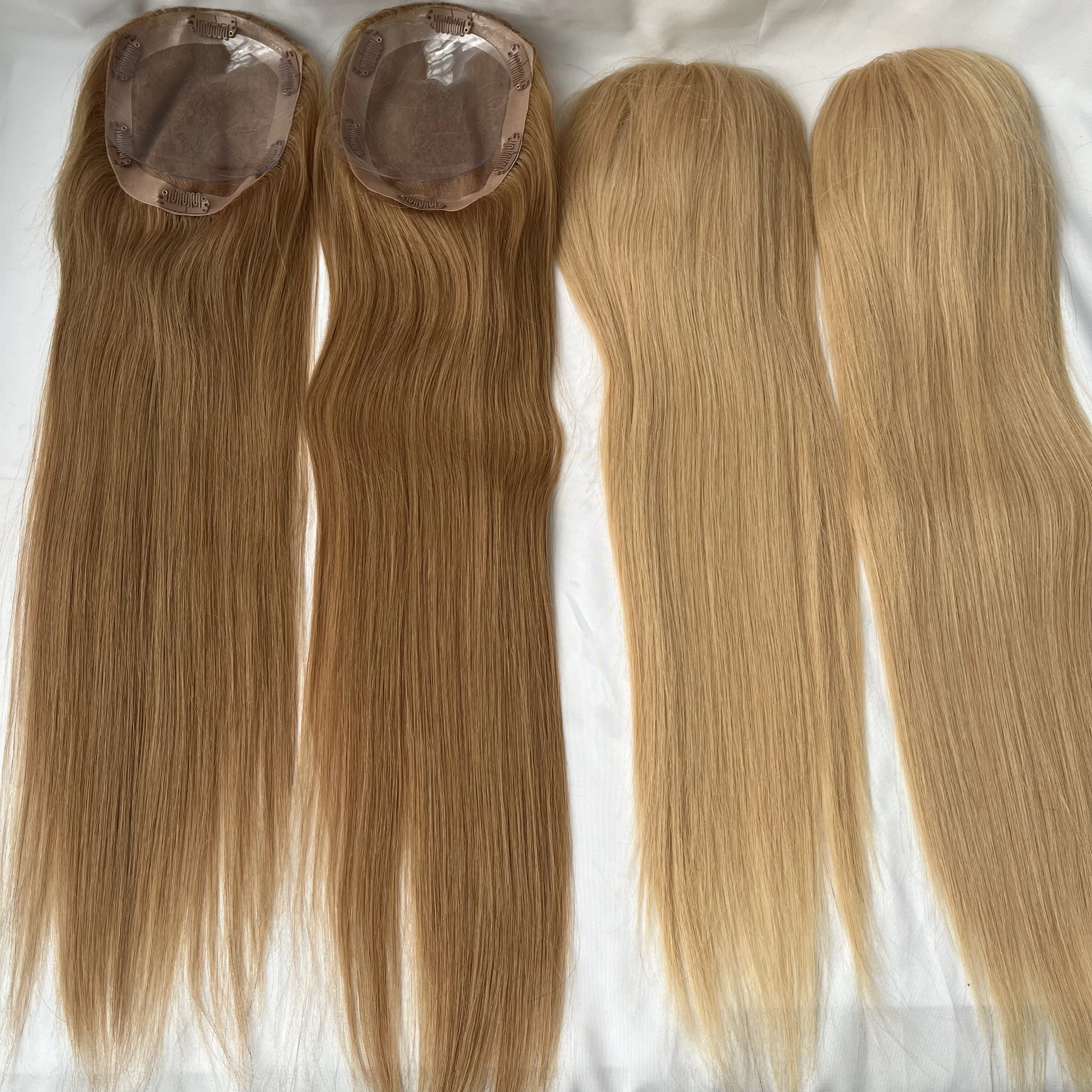 Mono Base Customize Cuticle Aligned Real Virgin Brazilian Human Hair Mono Topper Toupee For Women Color Hair Piece With Clips