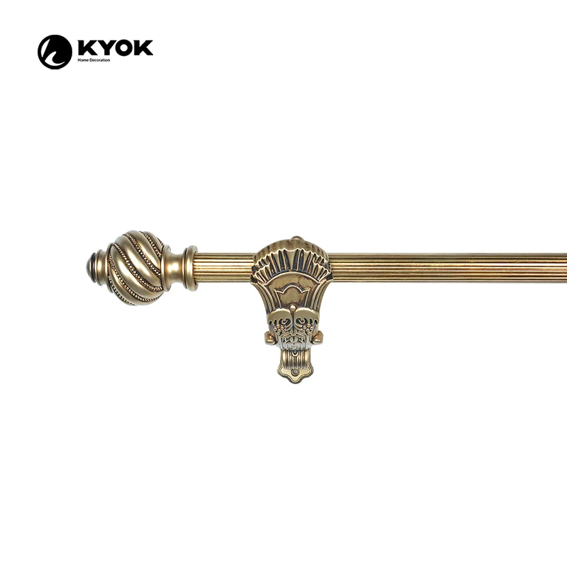 Factory Direct Customized Color Iron Curtain Extensible Pole Curtain Rod Set With Accessories