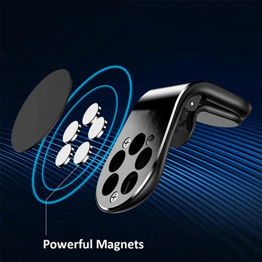 Hot Selling Strong Magnetic Suction Mobile Phone Air Outlet Universal Clip Gravity Induction Metal Magnet Car Holder