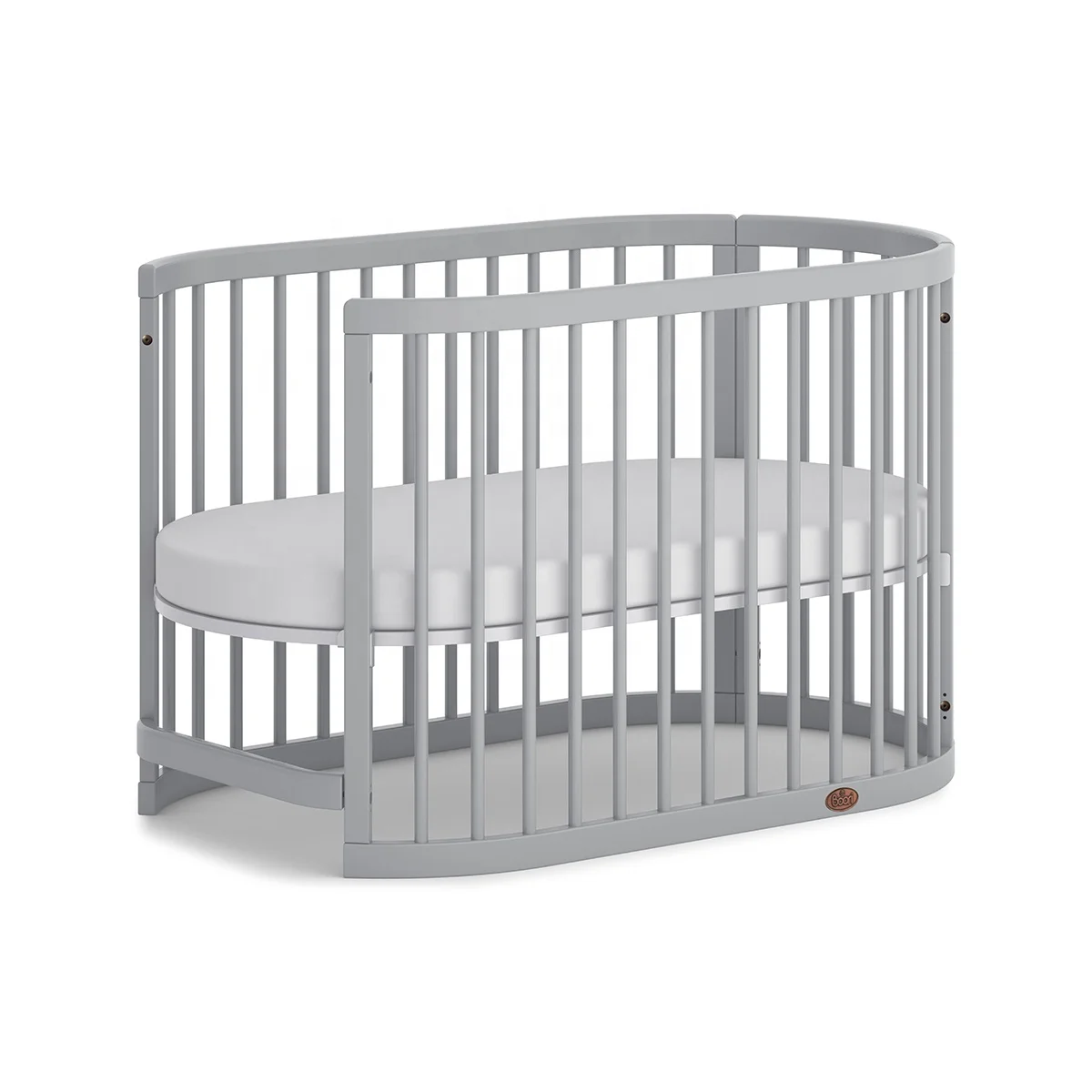 Boori 3 in 1 AUS certified Small Oval Wooden Convertible Baby Cribs