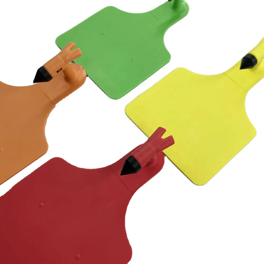 CMRFID customized blank z type one-piece FDX uhf rfid cattle cow sheep tags square electronic Animal Id ear tags for cattle