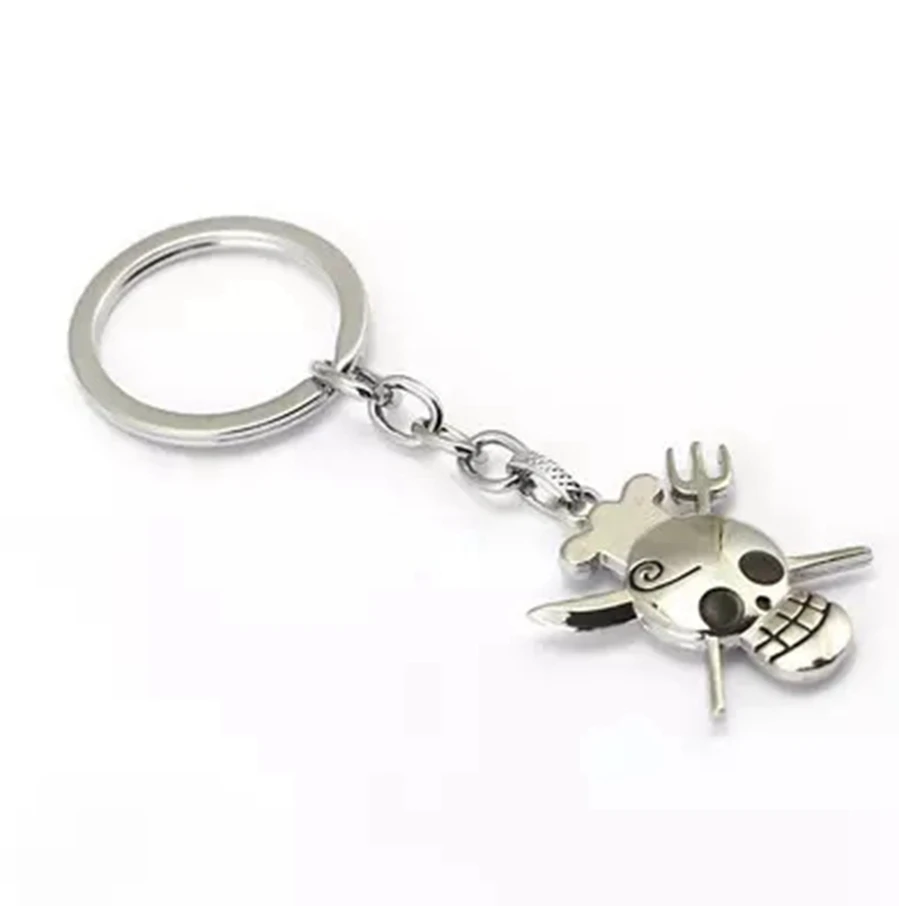 Wholesale New style One Piece Straw Hat Pirate Group Luffy Solo Sanji Pirate keychain