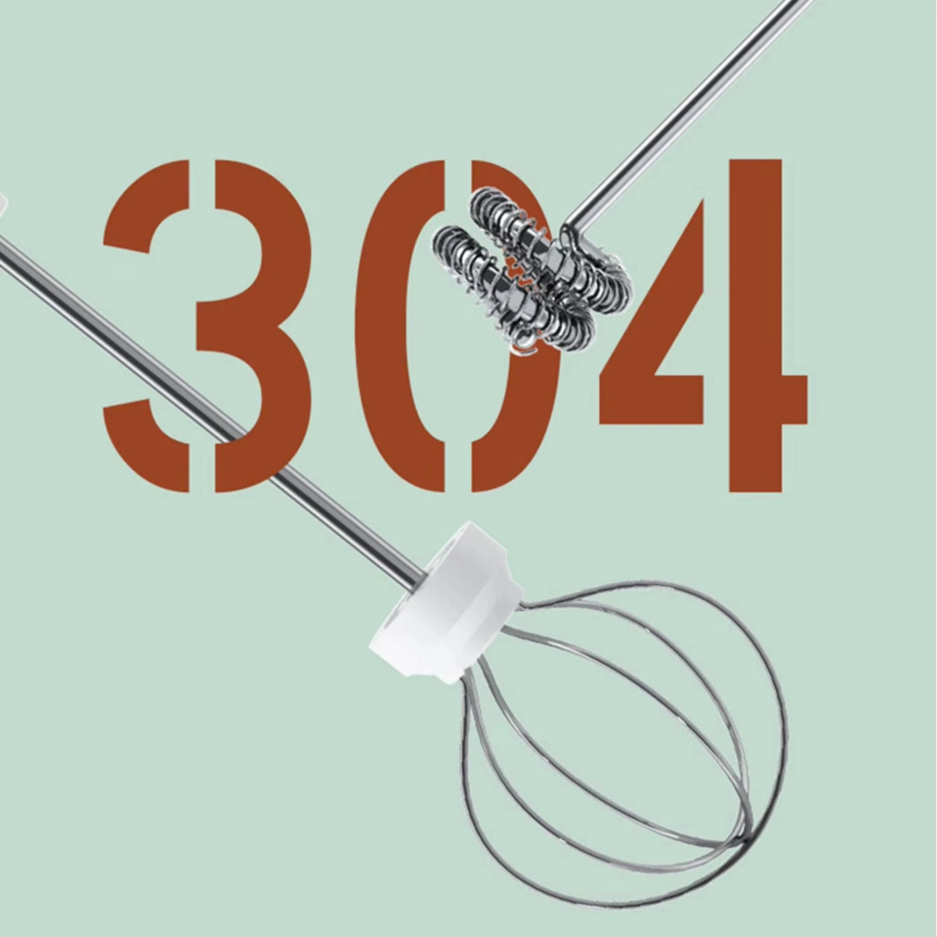 304 stainless steel Powerful Handheld Milk Frother for Coffee electric MINI milk frother USB Charge Battery Operated