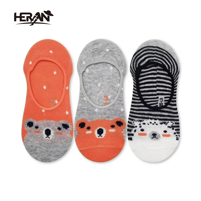 New Spring Cotton Cartoon Invisible Socks Summer anti slip kids Slipper Socks Cute Candy Color Ankle Boat socks children