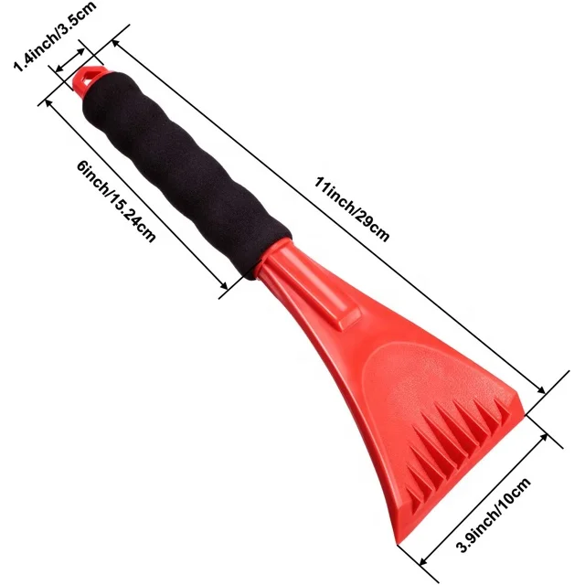 Durable Plastic Ice Scraper Long Foam Handle  Ice Scraper