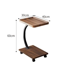 Customized Sofa side table movable balcony tea table sofa side table simple wooden C-shaped U-shaped side cabinet