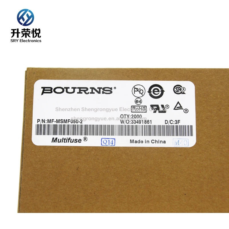 Original Bourns MF-MSMF050-2 SMD resettable fuse 500mA 0.5A 15V 1812 PPTC