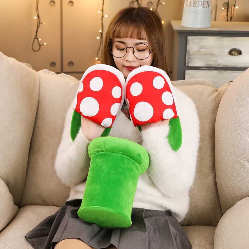 New Fashion Super Piranha Slipper Soft Comfy Plush Rabbit Toy and Animal Animation Shoes Unisex Embroidered Birthday Gift