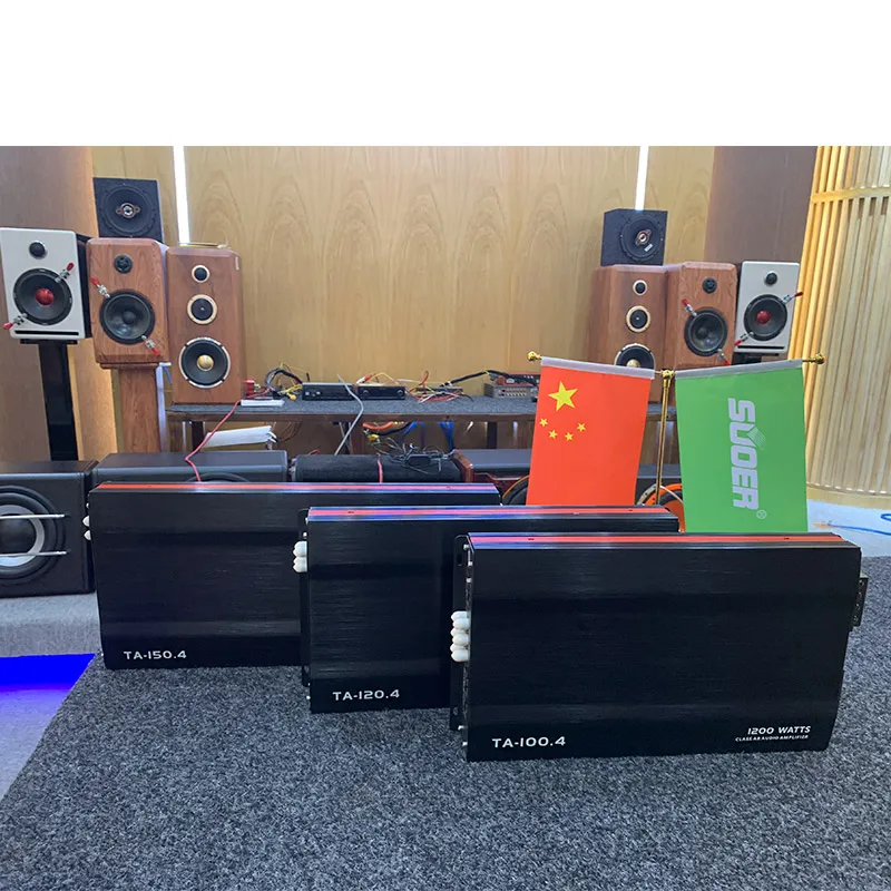 Suoer TA-100.4 car amplifier full frequency car sound system audio amplifier 4*100 watts 4 channel amplifier