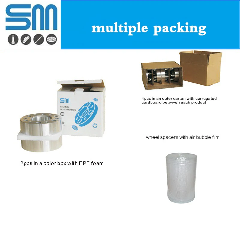 
Siming Factory Aluminum Alloy Car Hubcentric Adapter Studs Forged 5x127 Wheel Spacers 