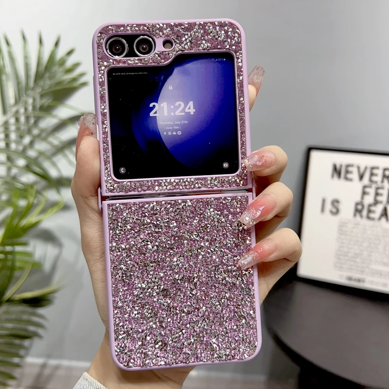 Wholesale Colorful Glitter Bling Soft TPU Protective Cover Folding Phone Case For Samsung Galaxy Z Flip 6 5 4 3