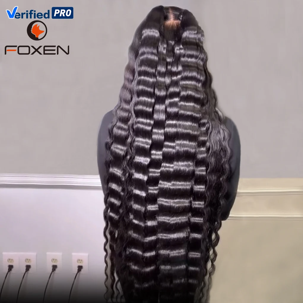 30 40 Inch 5x5 Deep Wave Lace Frontal Wig Deep Waves Wig 13x6 180 Density Deep Curly Water Wave 13x4 Lace Front Human Hair Wigs