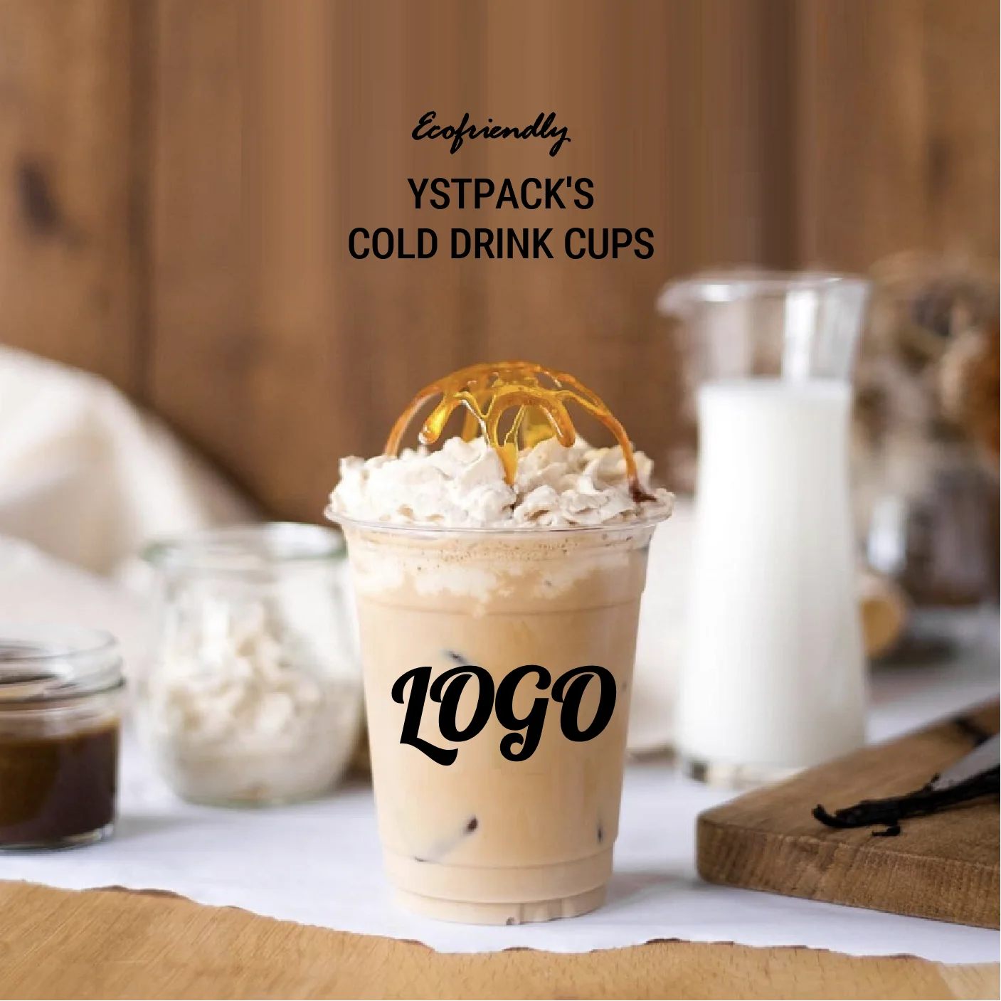 Одноразовая Пластиковая чашка для домашних животных с принтом на заказ от 7 унций до 32 унций, оптовая продажа прозрачных чашек для домашних животных