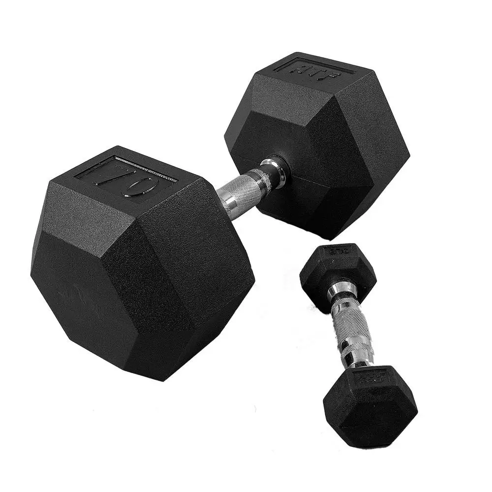 Wholesale Customized Lbs Pound Fix Rubber Dumbbell Iron Hex Dumbbell 5lb 10lb 15lb 20lb 25lb 30lb 50lb dumbbells set