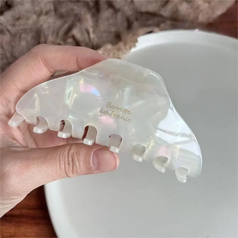 Original Ins Wind Acetate Flower-Shaped Hairpin Elegant Spring-Summer Back Head Bun Ladies Girls Shark Clip Hair Fashion Style