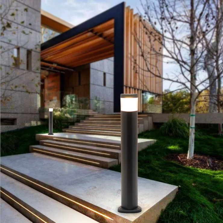 Outdoor Waterproof Stainless Steel or Aluminium + PC or Acrylic Landscape Bollard Light Led Bollard Garden Lights Lawn Lights