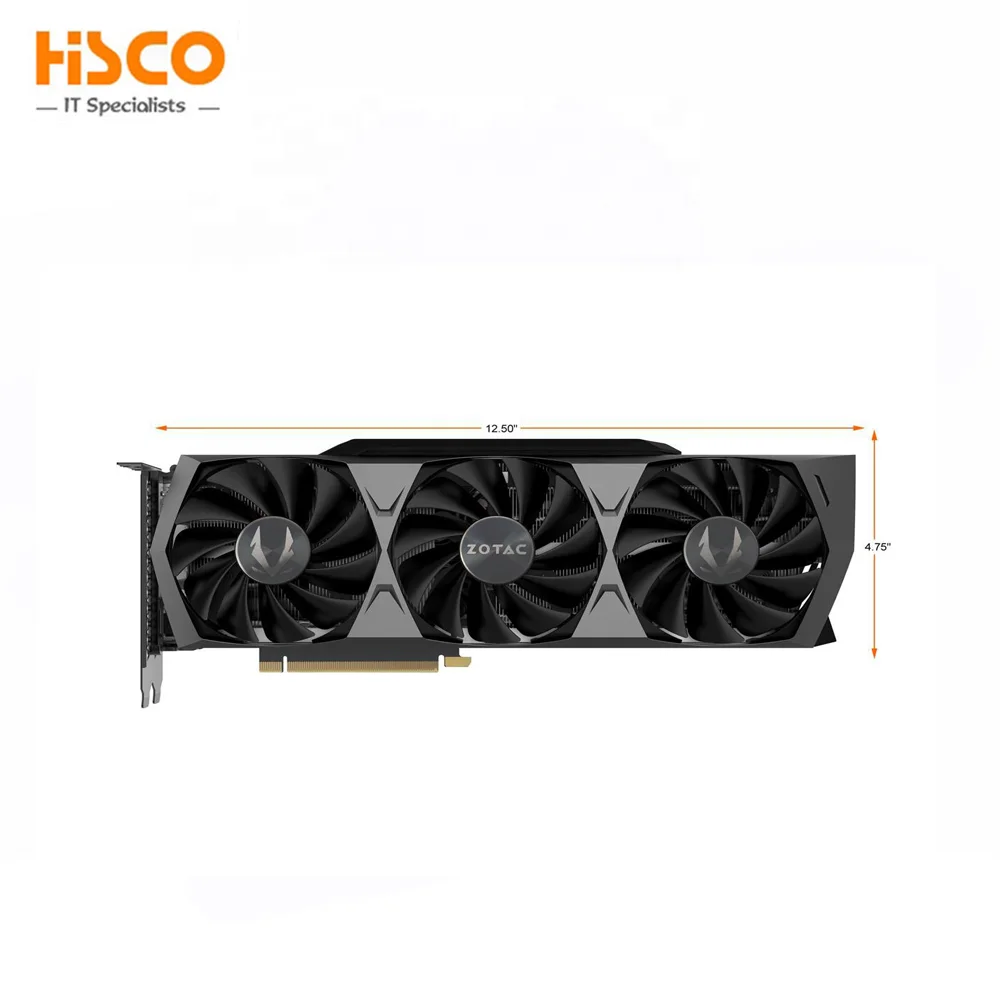 For NVIDIA ZOTAC GAMING GeForce RTX 3090 Trinity OC 24GB GDDR6X 384-bit 19.5 Gbps PCIE 4.0 Gaming Graphics Card, ZT-A30900J-10P