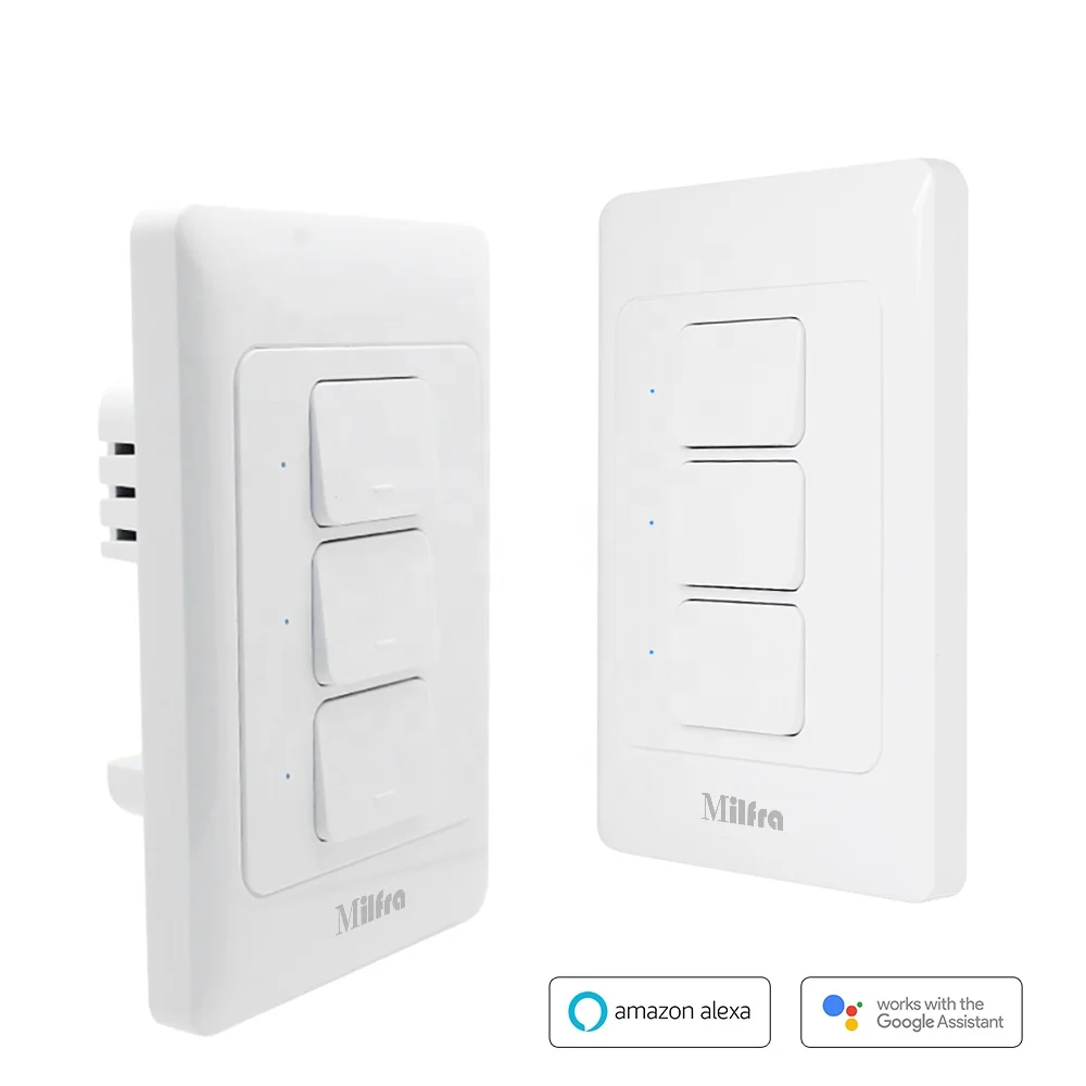 Philippine No neutral wire Smart Zigbee/WiFi switch Hot wire ZigBee switch Physical push button switch