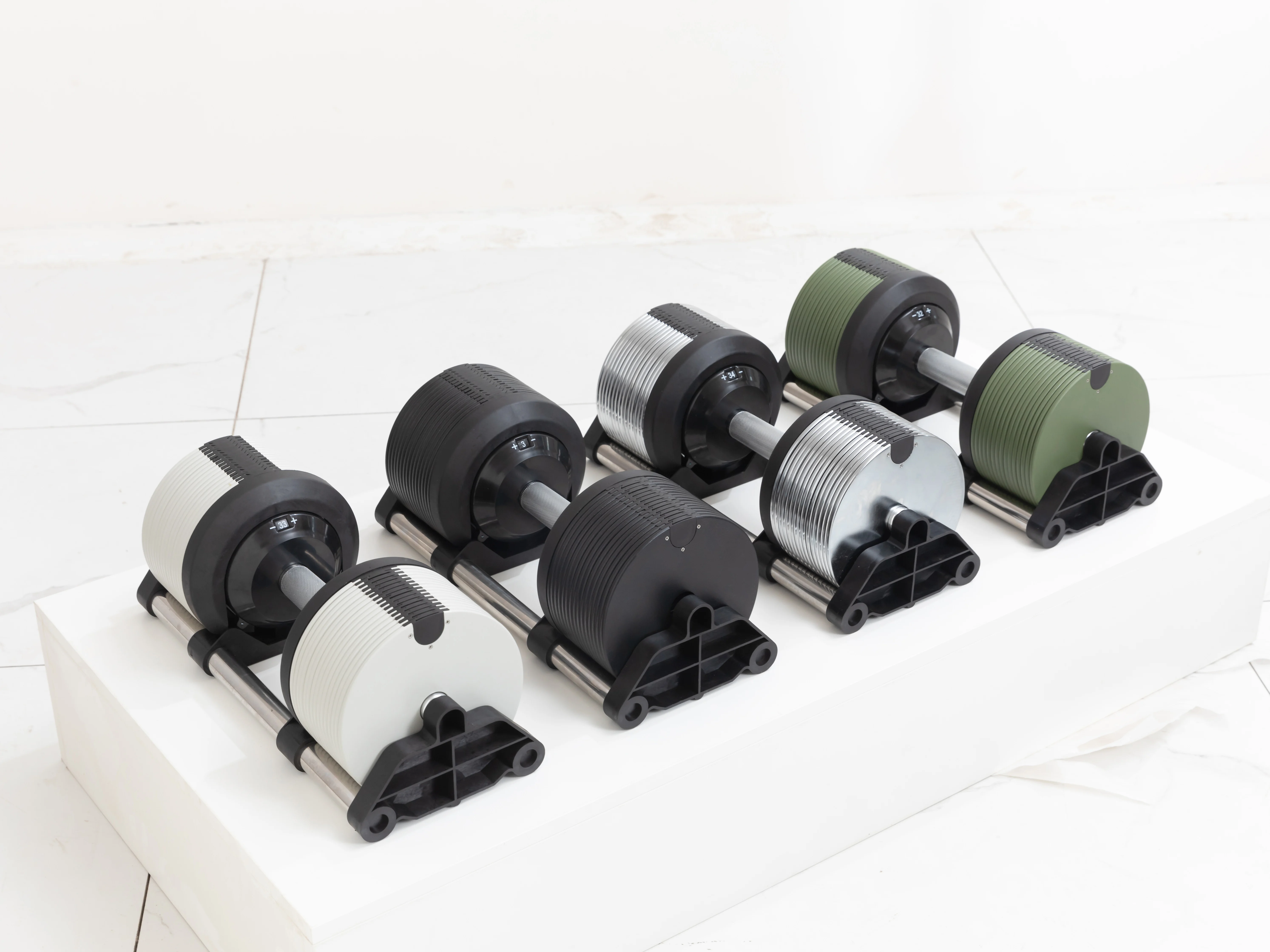 NUOBELL 32kg  adjustable dumbbell 1kg  increments by CAPRIO for Workout Strength Training Fitness Home Gym