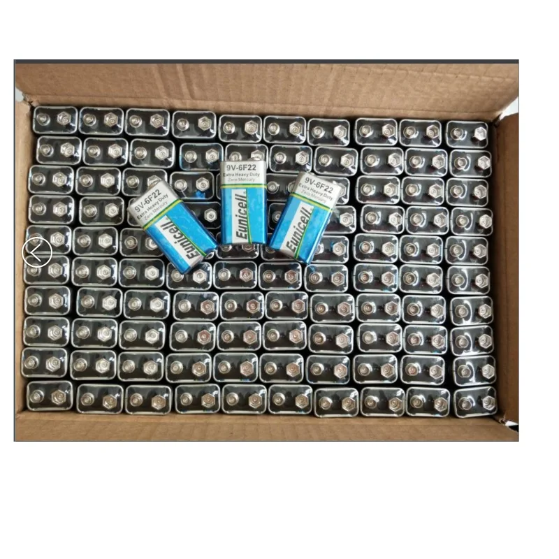 6F22 9V Battery 006P Eunicell Brand Primary Dry Cell for Toys, Remote Control