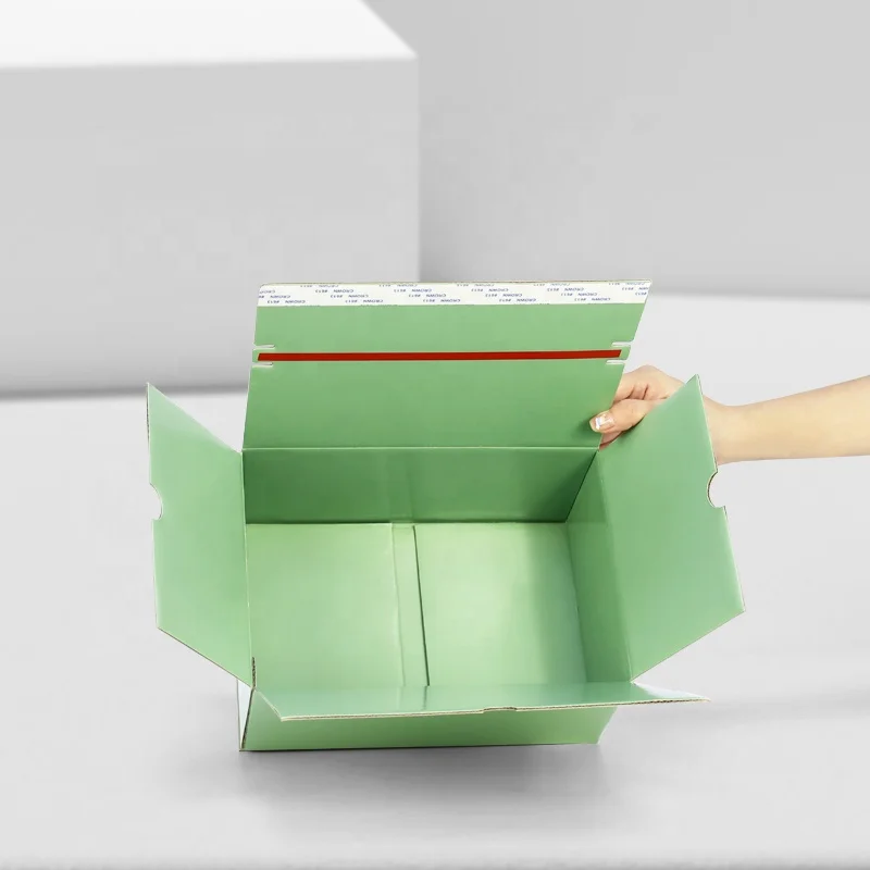 Luxury Custom gift Corrugated cardboard box packaging Tear Strip Printed self sealing mailer shipping boxes with logo packaging