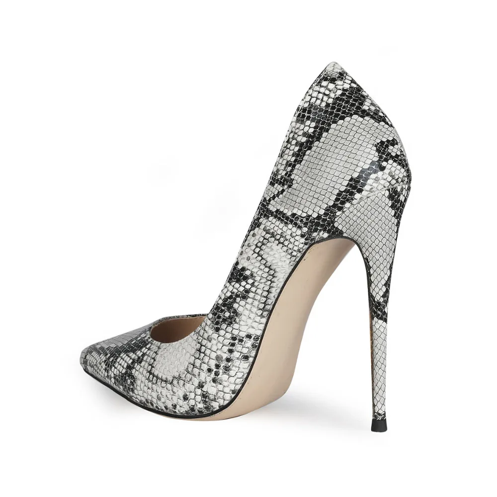 fashion large size snakeskin ladies wedding  women shoes with thin heel pumps