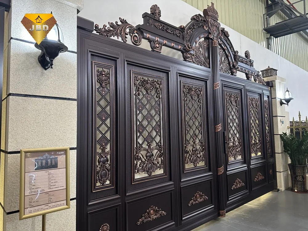 JBDhome Latest European Style Gate Design Electric Villa Courtyard Aluminum Entrance Door