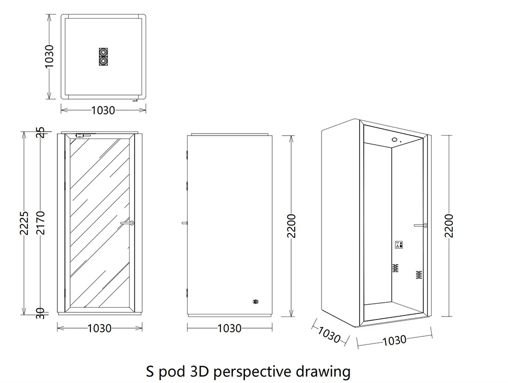 WEWORTH OEM custom made privacy booth pods acoustical soundproof office phone booth office