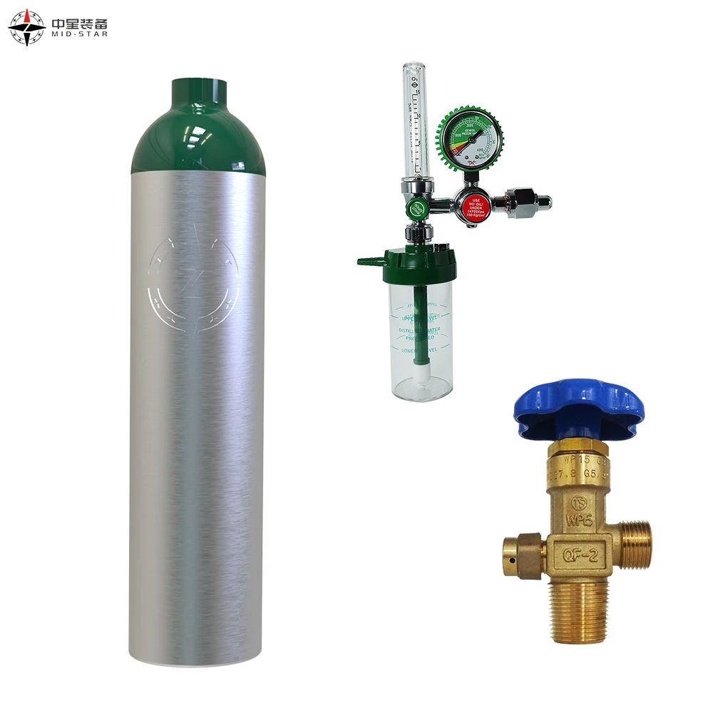 Portable Medical Oxygen Cylinders Empty Cylinders with CGA870 and other Accessories Factory Direct Fast Delivery to Africa