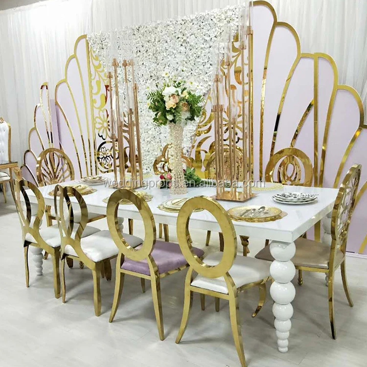 Wholesale wedding party vents luxury stainless steel pu pads chair for events