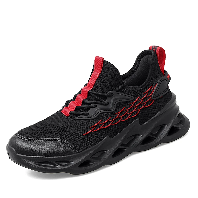 Hot Sale Men Sport Shoes Fly Knit Casual Sport Shoes Outdoor Cushioning Comfortable Running Sneakers
