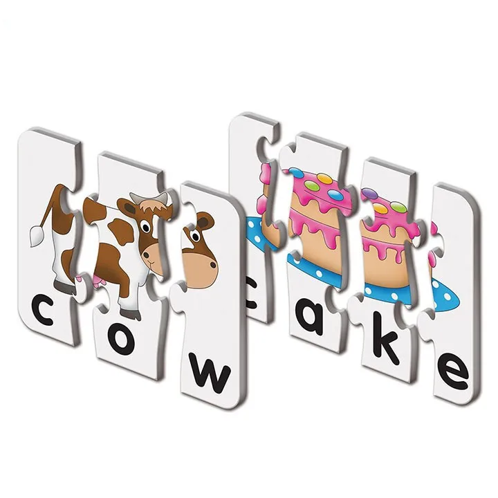 Three and Four Letter Words Match It Spelling 20 Self-Correcting Spelling Puzzle with Matching Images