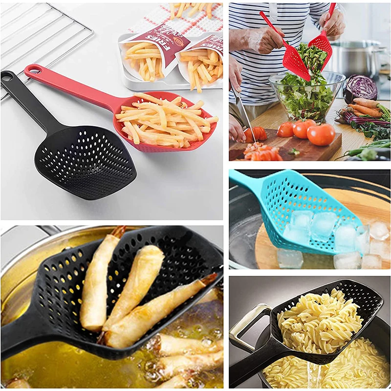 Кухонный пластиковый большой фильтр для приготовления фруктов ложка со шлицей лопатка дуршлаг