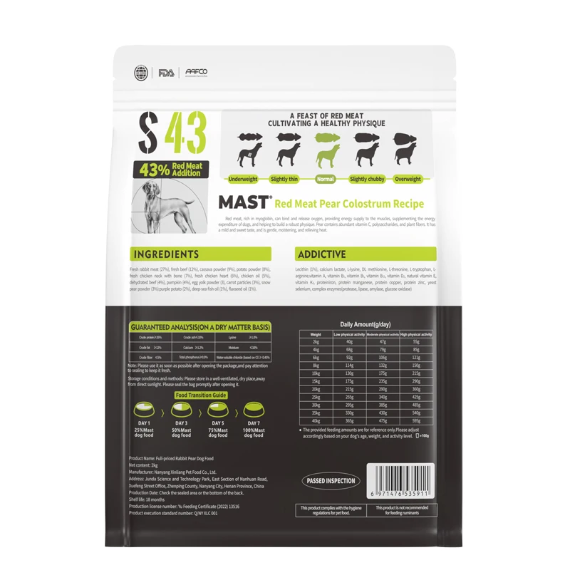 Прямые продажи с завода-это дешевый корм для собак из кроличьей груши который может формировать сильное телосложение домашних