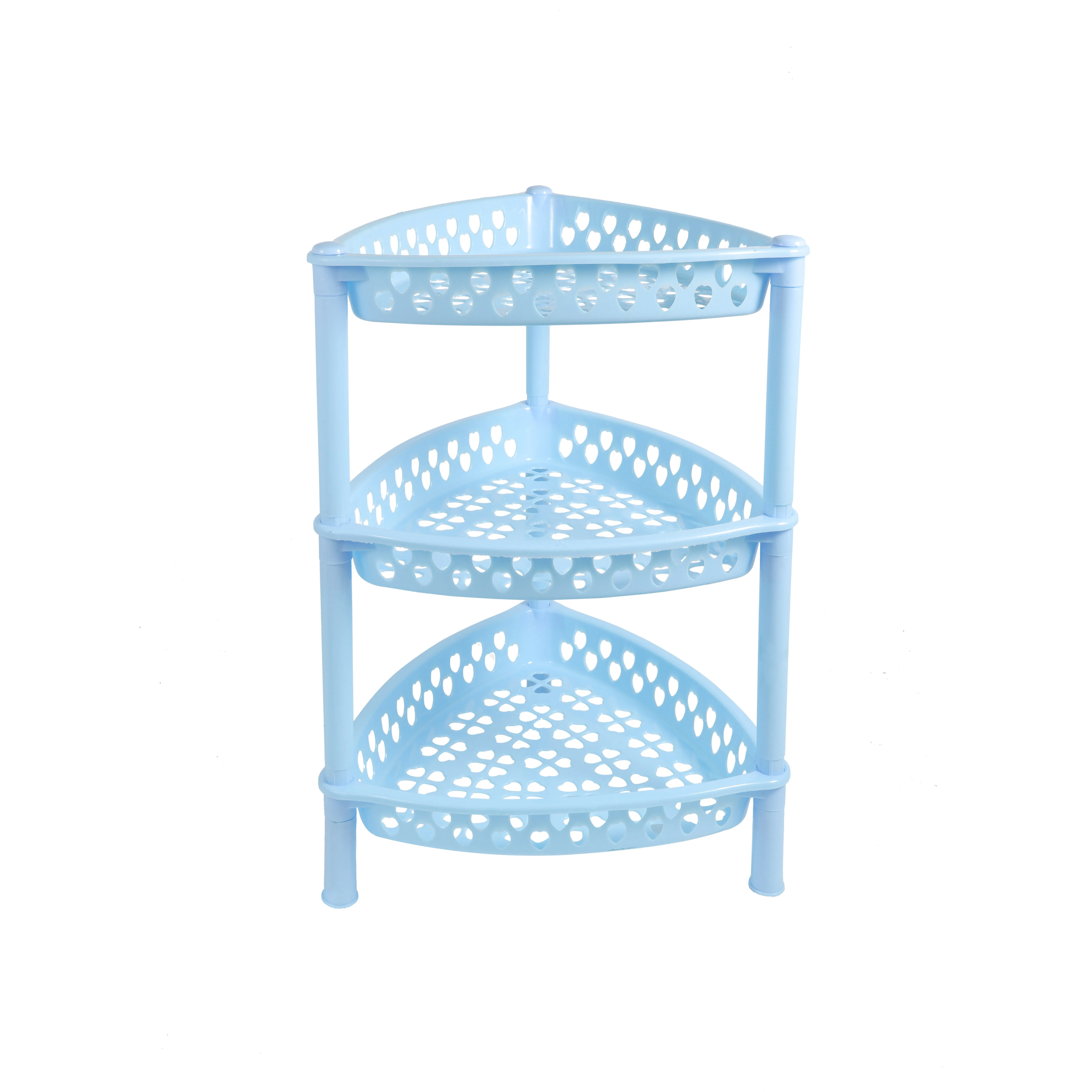 House collection 3-Tier corner plastic storage shelf basket fruit vegetables holders & racks for kitchen