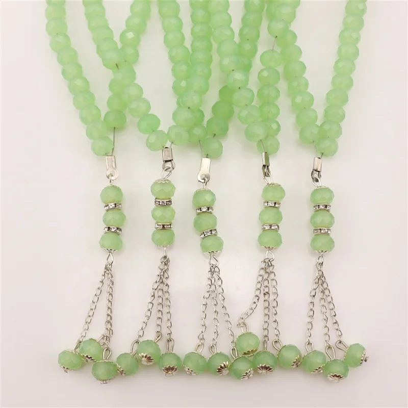 Factory directly sale K9 excellent crystal material 50pcs/lot/color 33pcs 10mm crystal islamic muslim crystal prayer bead