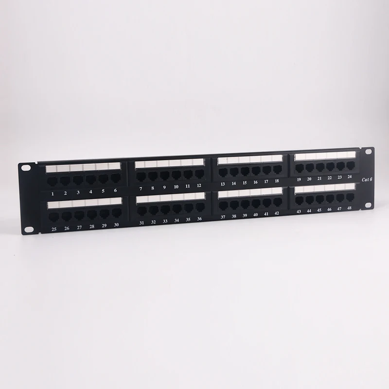 Utp 48 портов патч-панель Cat6 Cat6a Кабельное управление телекоммуникационные