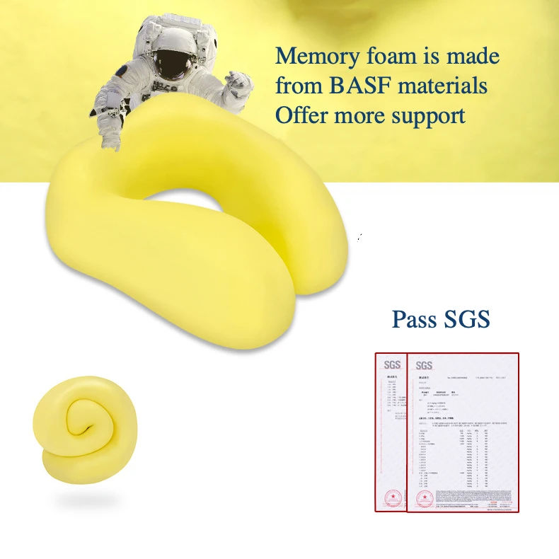 Hot Memory Foam Inflatable Personalized Travel Car Memory Neck Rest Pillow Head Support Travel Pillow for Airplane