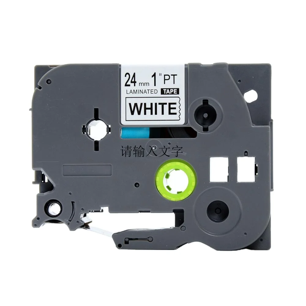 Прямая поставка с фабрики TZe-251 этикетки 24 мм черная на белом термопереводная лента совместимая brother для принтеров этикеток P-touch