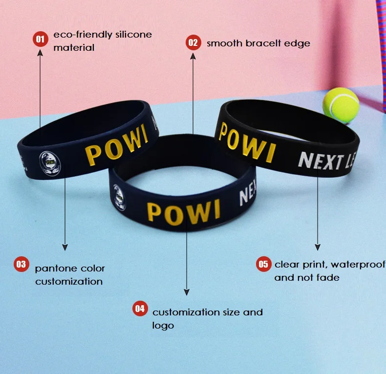 Marketing Promotional Silicone Wristband Logo Custom Wrist Band Eco Friendly Products 2024 Rubber Silicon Bracelet