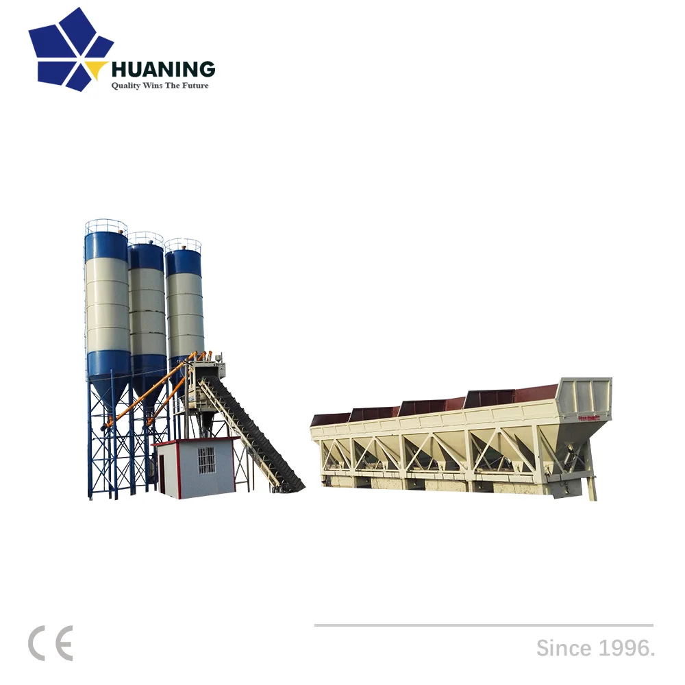 Factory offer low price HZS75 stationary portable concrete batching plant