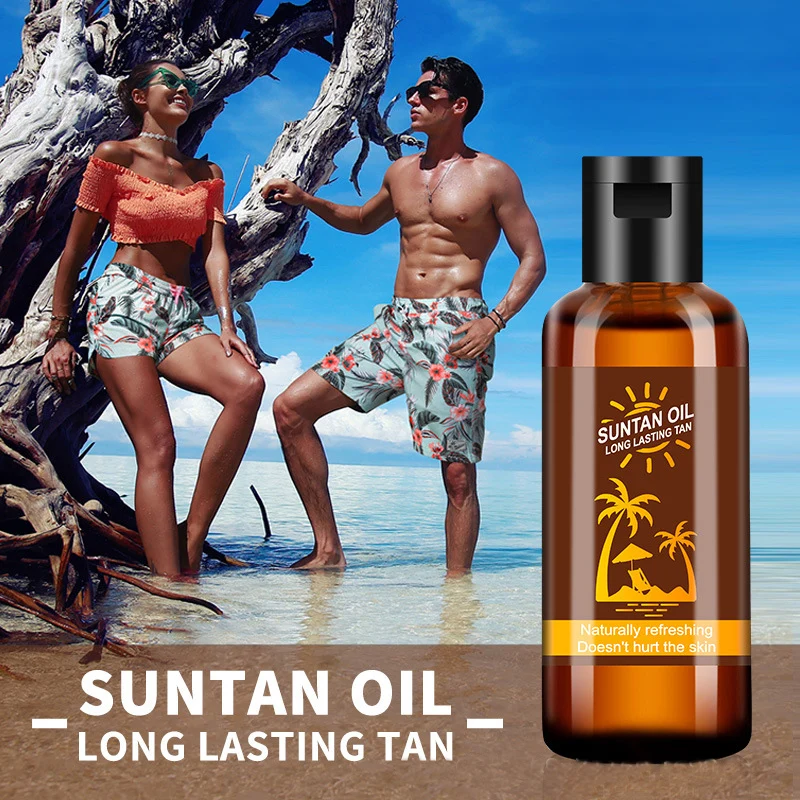 Herbicos Beach Sexy Solarium Suntan Oils Long Lasting Natural Tan Protection Body Bronzer Self-tanning Oil