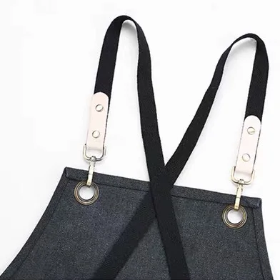 
high quality bbq denim barber chef apron costumize aprons kitchen cooking 