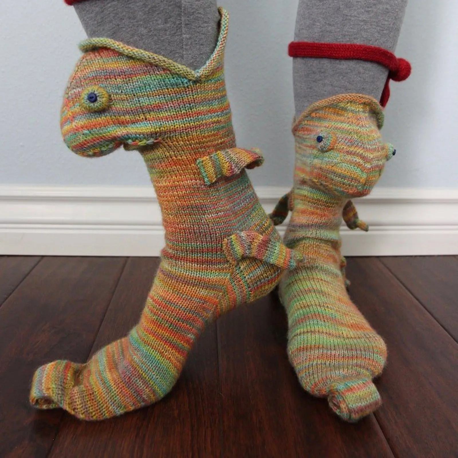 Christmas Knitted Crocodile Socks Shark Chameleon Socks Cartoon Cute Animal happy Funny Socks