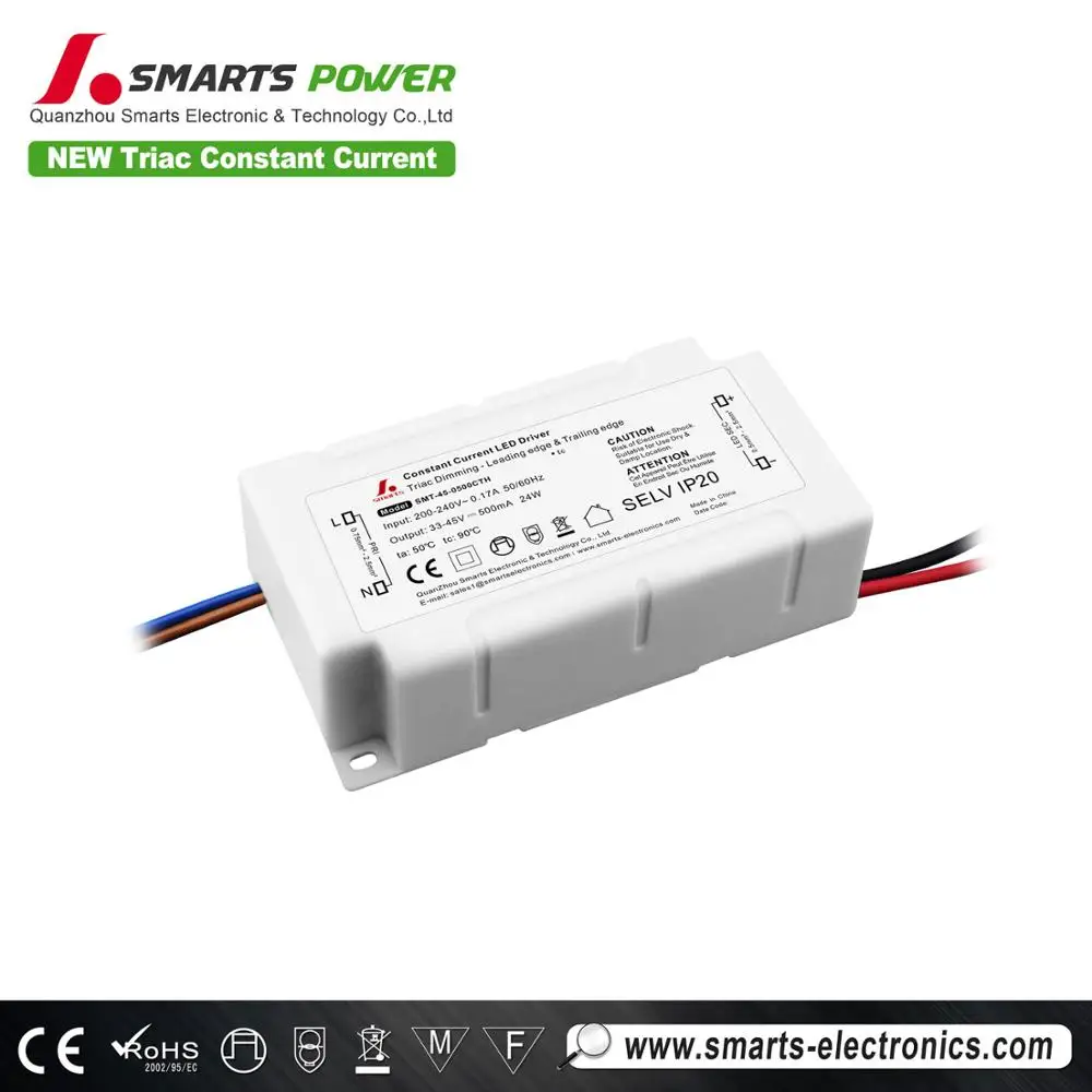 33-45vdc 24w triac dimmable led driver for pool lighting