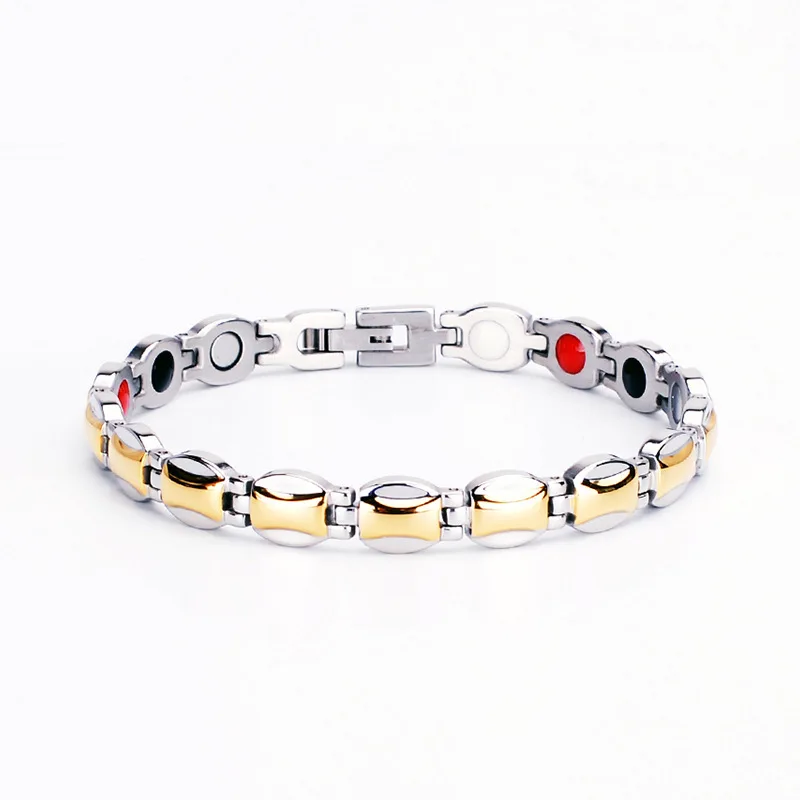Fashion Magnetic Bracelets Titanium Steel Therapy Bracelet Pain Relief for Arthritis Magnets for Carpal Tunnel Syndrome
