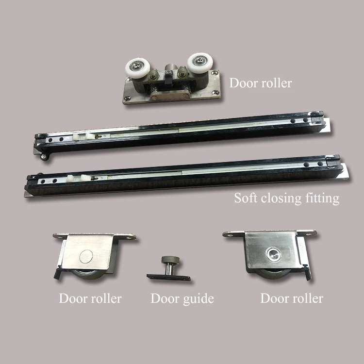 HDSAFE Soft Closing Wall Mount Sliding Door No Upper Track Bottom Track Hidden Sliding Glass Door Wooden Sliding Door Hardware